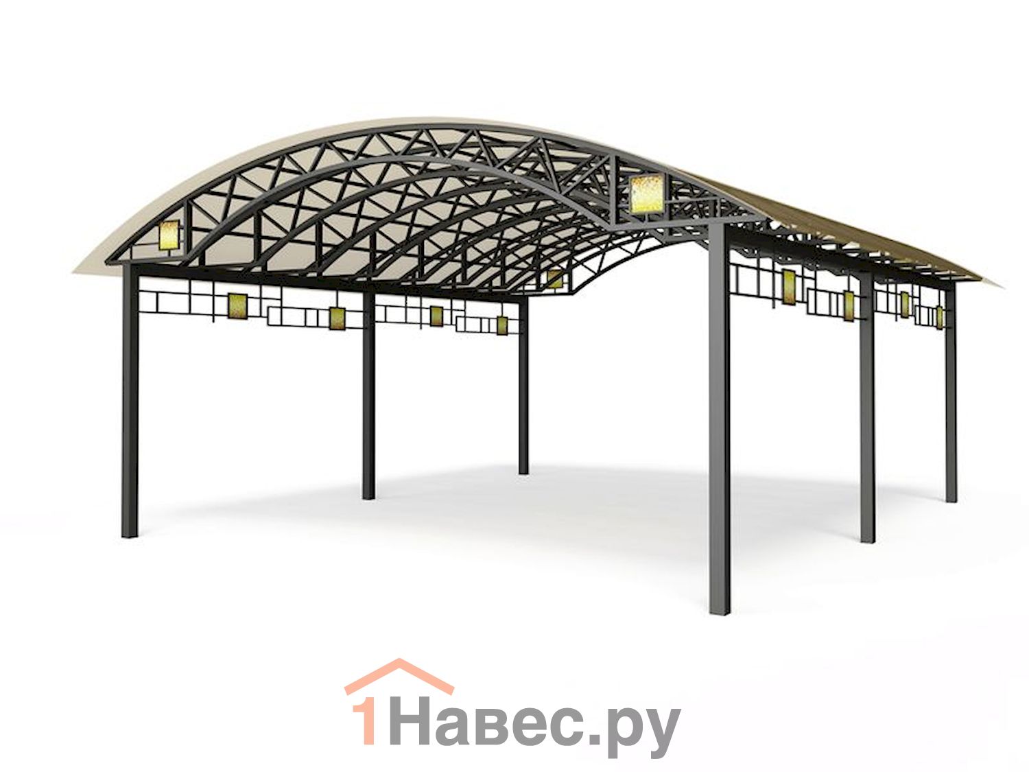 Арочный промышленный навес